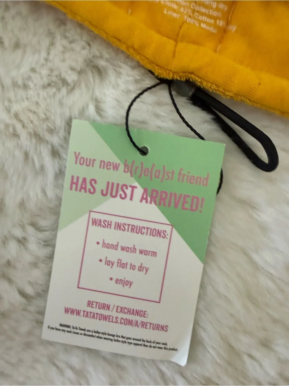 NWT The Ta-Ta Towel~Gold